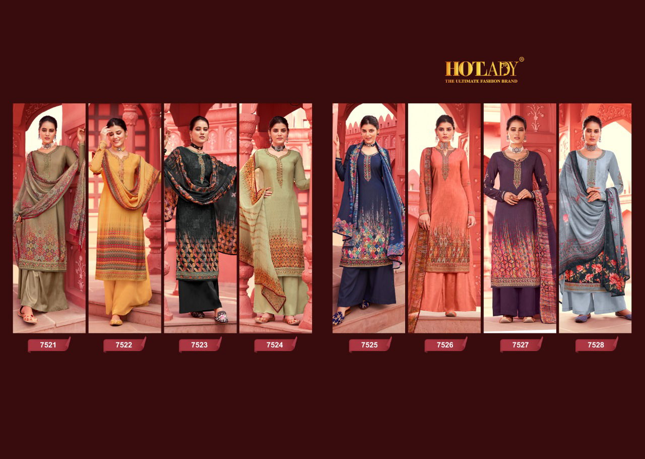 Hotlady Kasturi 7521 Series Fancy Festive Wear Digital Printed Salwar Kameez Collection